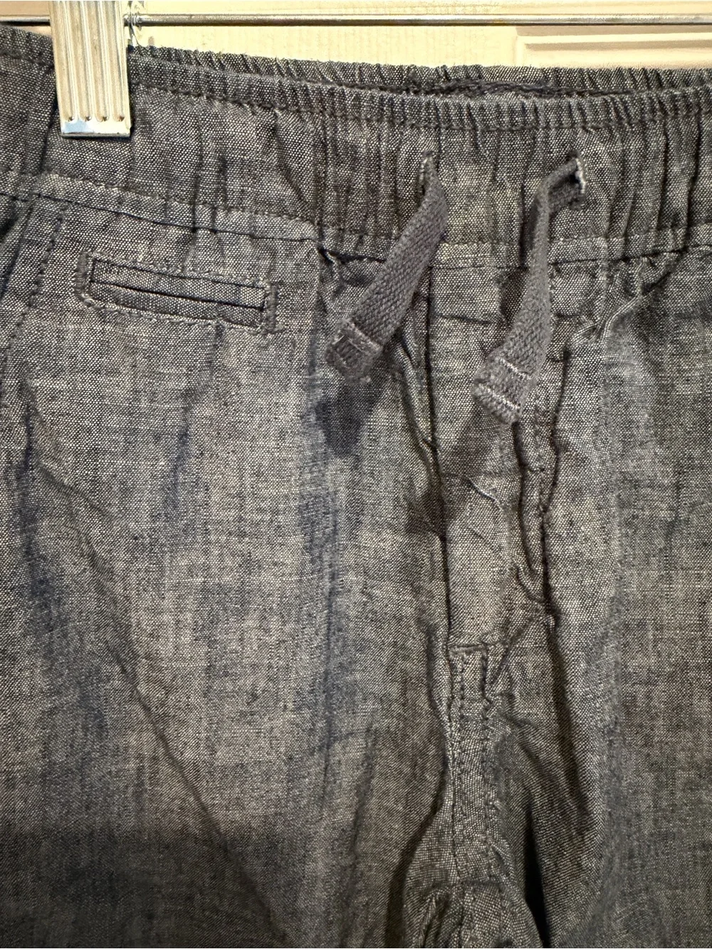 Baby GAP Chambray Pull On Roll Tab Pants Blue Cotton Boys 4T